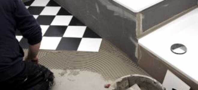 Как выполняетя укладка плитки в ванной и видео рабочих процессов