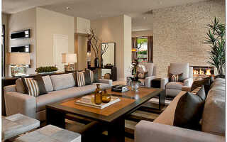 Отделка и оформление стен в гостиной: варианты отделки