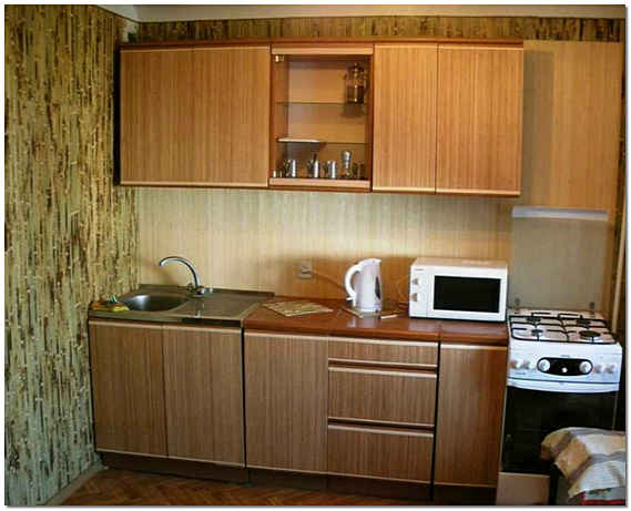 Бамбуковые обои в интерьере кухни фото